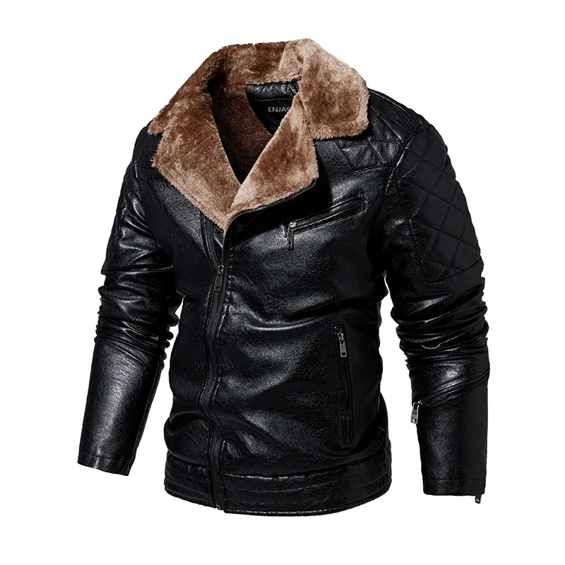 Men's Leather Jackets Autumn Casual Motorcycle PU Jacket Biker Leather Coats Brand Clothing EU Size