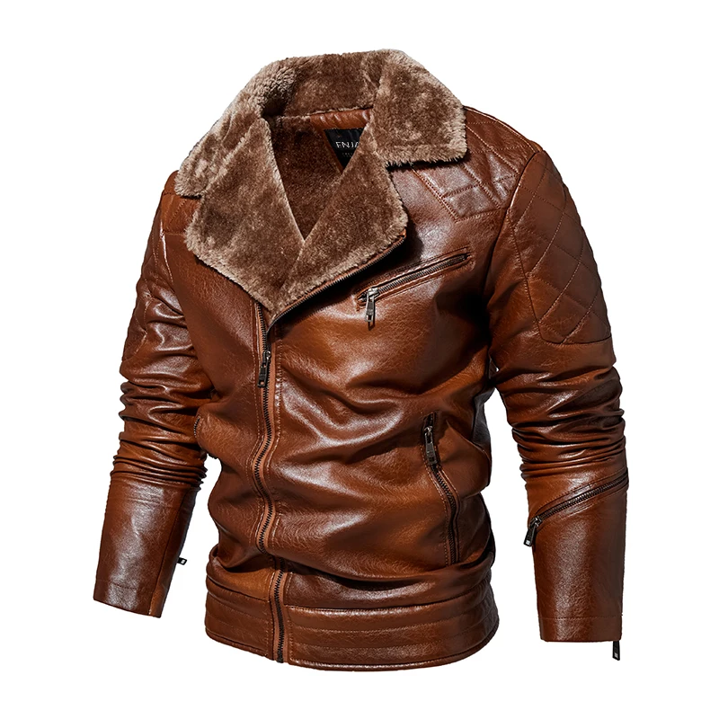 Men's Leather Jackets Autumn Casual Motorcycle PU Jacket Biker Leather Coats Brand Clothing EU Size