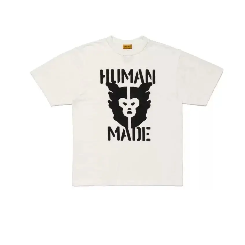 2026 Human Made Graphic Tee Slub Cotton Tubular Seamless Couple Matching Summer Casual