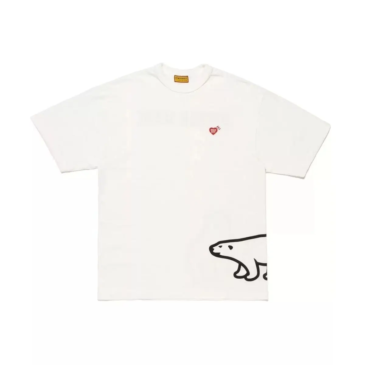 2026 Human Made Graphic Tee Slub Cotton Tubular Seamless Couple Matching Summer Casual