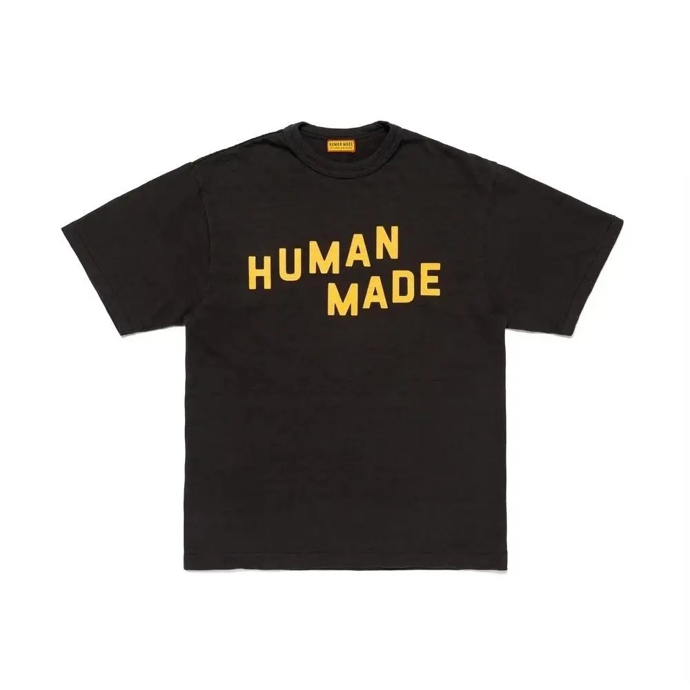 2026 Human Made Graphic Tee Slub Cotton Tubular Seamless Couple Matching Summer Casual