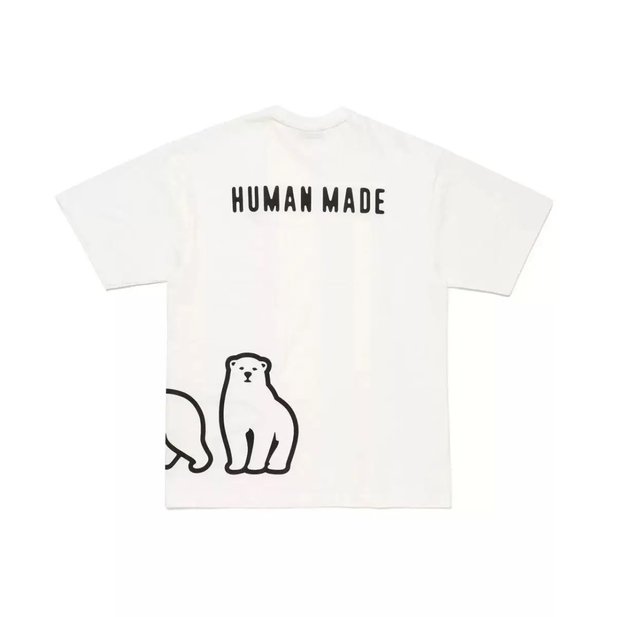 2026 Human Made Graphic Tee Slub Cotton Tubular Seamless Couple Matching Summer Casual