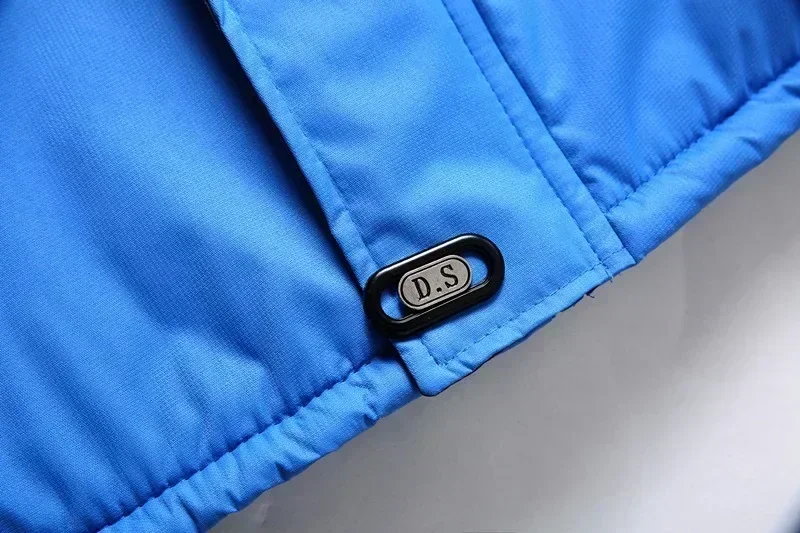 New Winter Fashion Men's Mustang Logo Fleece Waterproof Jackets Thicken Hoodies Zipper Warm High Quality Outwear