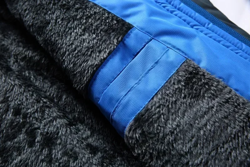 New Winter Fashion Men's Mustang Logo Fleece Waterproof Jackets Thicken Hoodies Zipper Warm High Quality Outwear