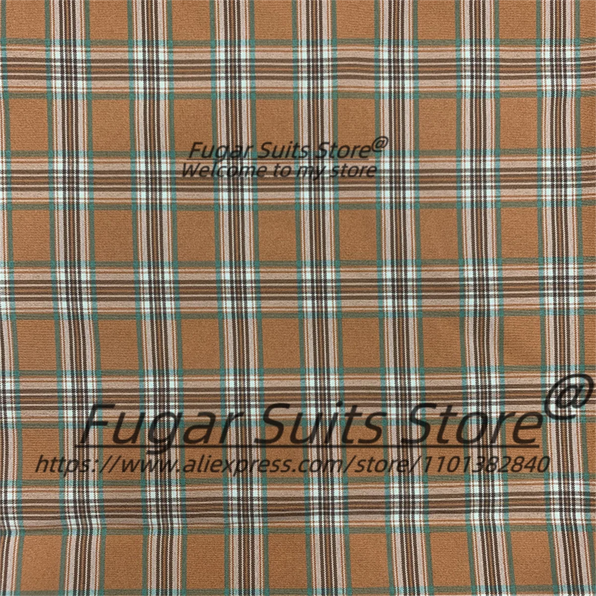 Business Vintage Brown Teal Plaid Men Suits Customized Slim Fit Peak Lapel Groom Wedding Tuxedos Male Prom Blazers 3 Pieces Sets