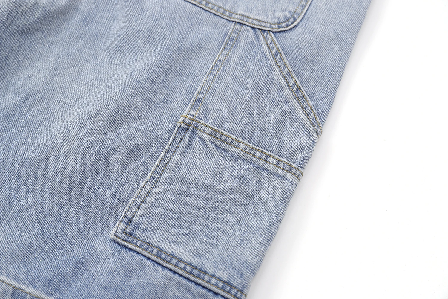 12oz Summer Japanese Workwear Style | 26SS B01 Washed Slub Cotton Cargo Six-Tenths Length Denim Shorts (Unisex) Jeans for Men