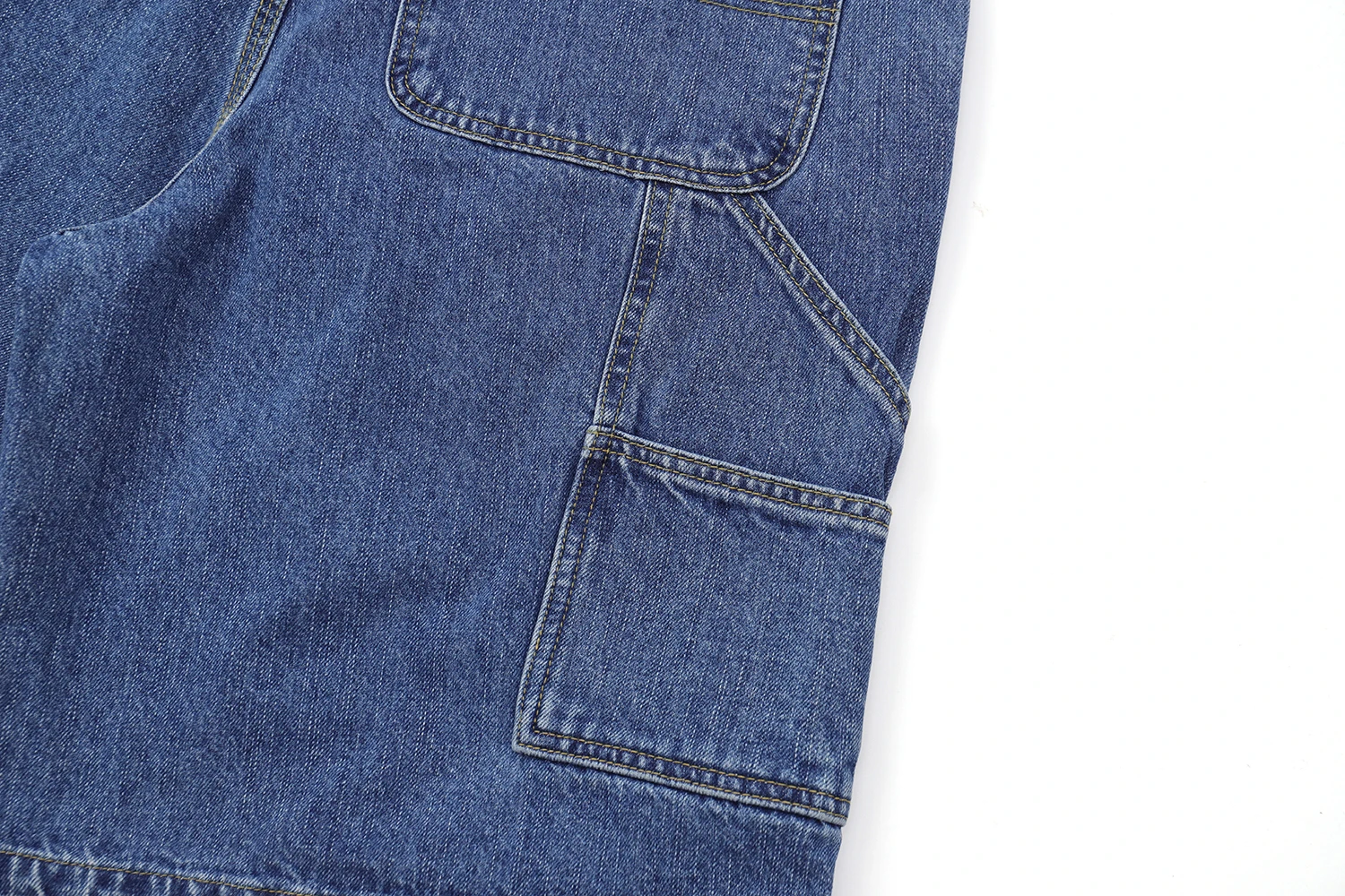 12oz Summer Japanese Workwear Style | 26SS B01 Washed Slub Cotton Cargo Six-Tenths Length Denim Shorts (Unisex) Jeans for Men