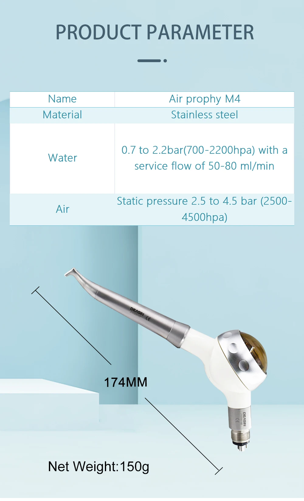 4 Hole Dental Air Polisher Abrasion Microetcher Sandblasting Sandblaster Teeth Polishing Air Prophy Dentistry Tools