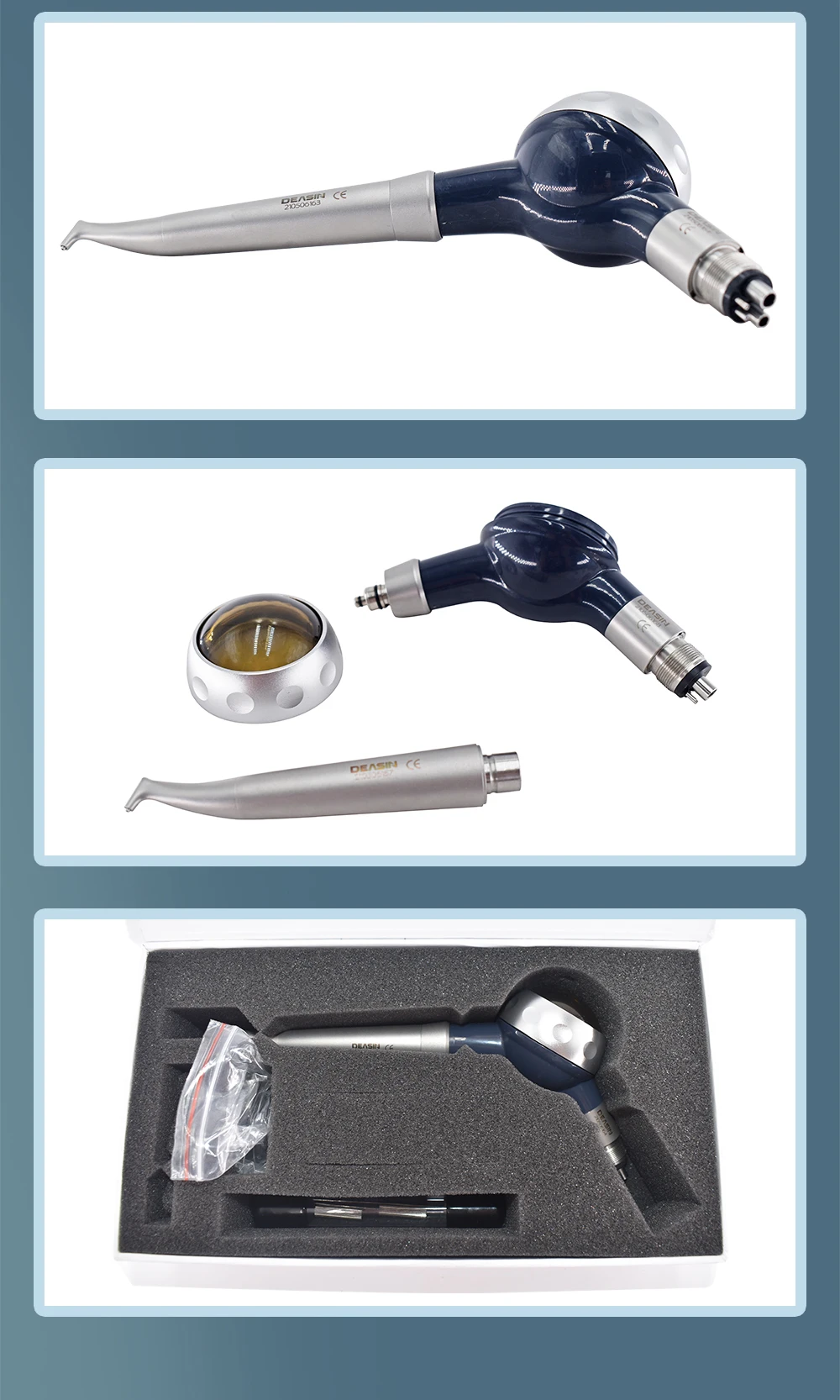 4 Hole Dental Air Polisher Abrasion Microetcher Sandblasting Sandblaster Teeth Polishing Air Prophy Dentistry Tools
