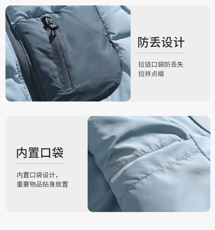 Winter Outdoor Down Vest Men Women Stand Collar Warm Sleeveless Duck Down Jacket Cargo Vest Unisex Waistcoat