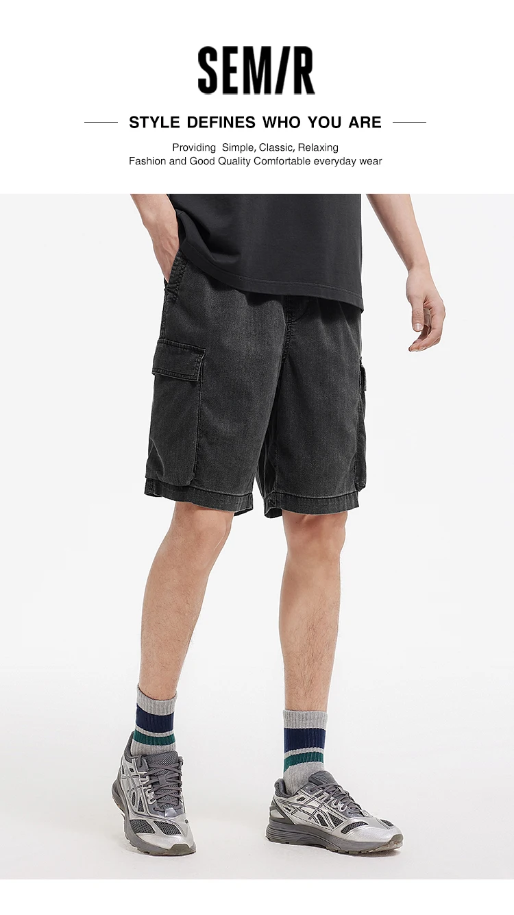 Semir Mens Denim Shorts 2026 Loose Workwear Style Lightweight Casual Outdoor Soft Daily Wear