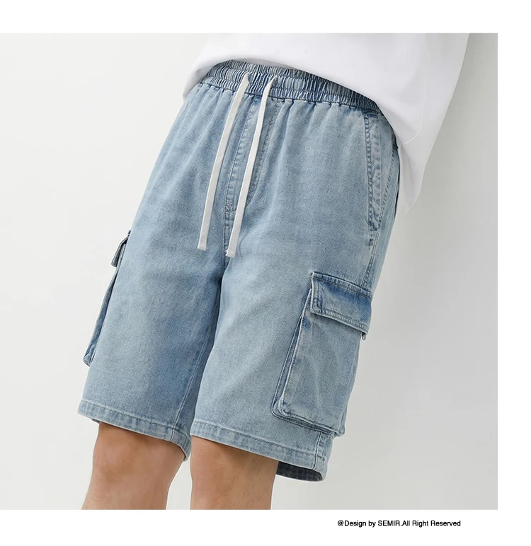 Semir Mens Denim Shorts 2026 Loose Workwear Style Lightweight Casual Outdoor Soft Daily Wear