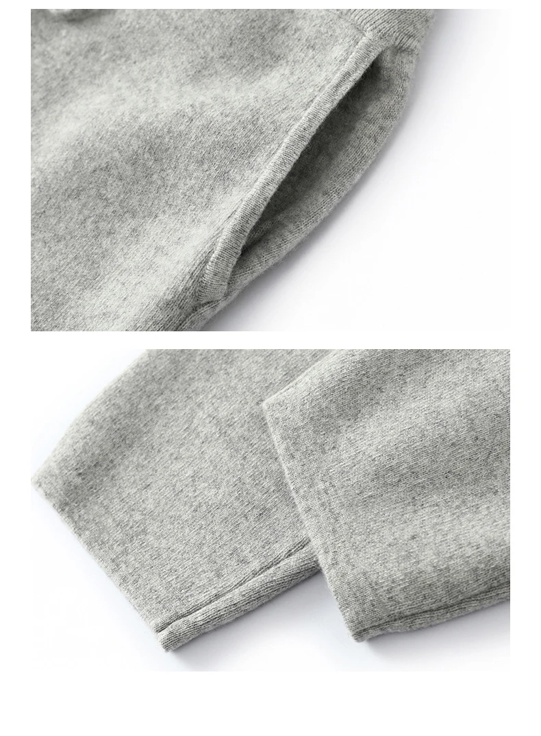 Autumn Winter Thick Men's High Waist Small Foot Pants 100% Merino Wool Knitted Pants Casual Fashion Solid Color Warm Pants