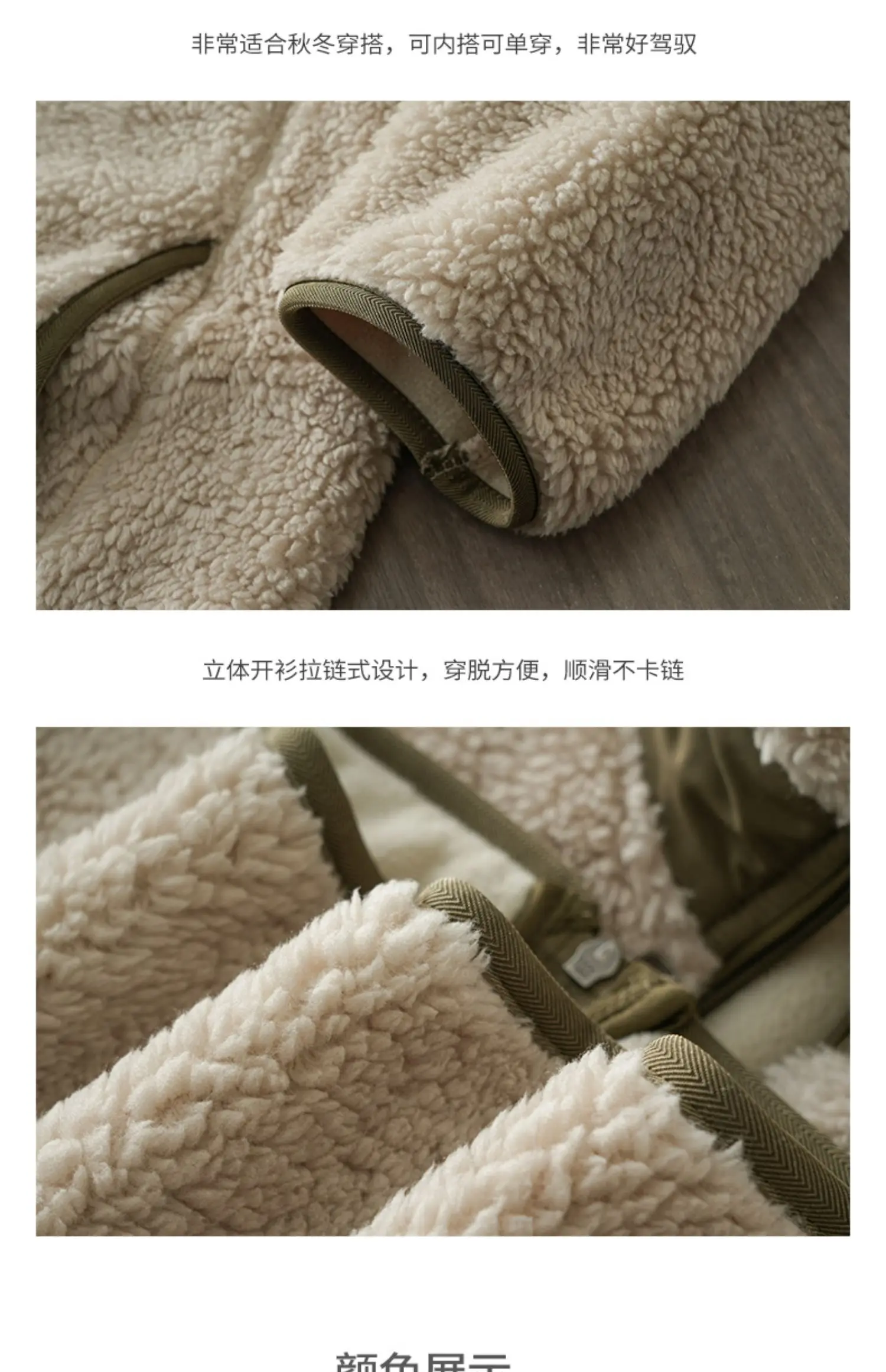 DUKEEN Men's Fleece Jacket 2025 Autumn and Winter Vintage Casual Stand Neck Thick Warm Zipper Outerwear Men's Coats