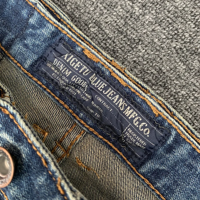 Fashion Designer Men Jeans High Quality Retro Washed Elastic Stretch Slim Fit Ripped Jeans Men Vintage Casual Denim Pants Hombre