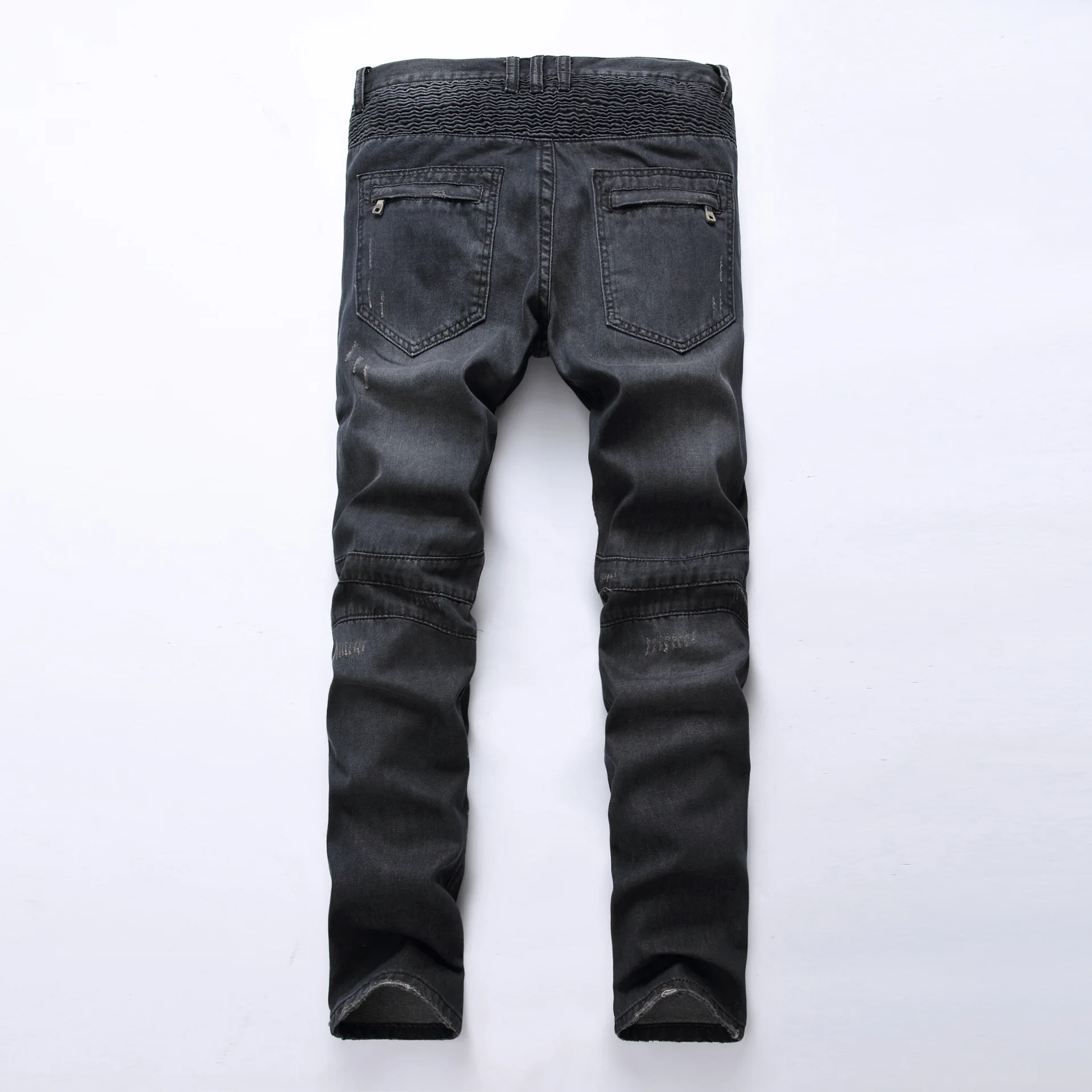 2021 New Fashion Mens Moto Biker Straight Jeans Spring Autumn Punk Streetwear Trouers Casual Denim Designer Pants Size 28-42