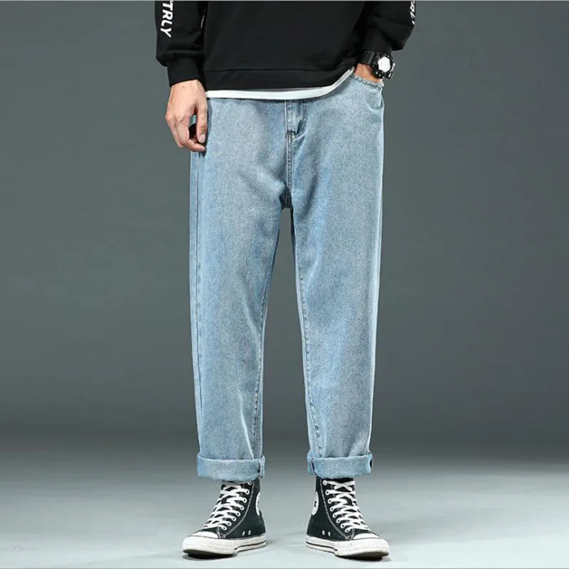 2021 New Fashion Mens Moto Biker Straight Jeans Spring Autumn Punk Streetwear Trouers Casual Denim Designer Pants Size 28-42