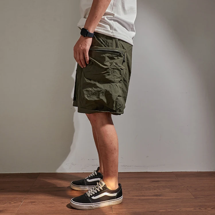 Summer loose-fitting cargo shorts men's fashion brand INS casual pants multi-pocket quick-dry outline outdoor pants
