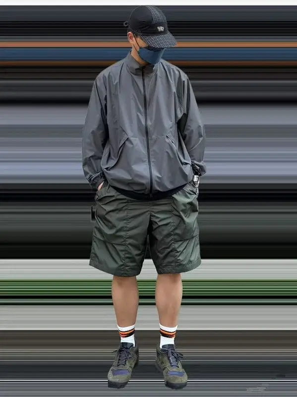 GOLDWIN 26SS Unisex Loose Fit Waterproof Ripstop Shorts Multi Pocket Lightweight Techwear Outdoor Hiking Gorpcore Knee Length
