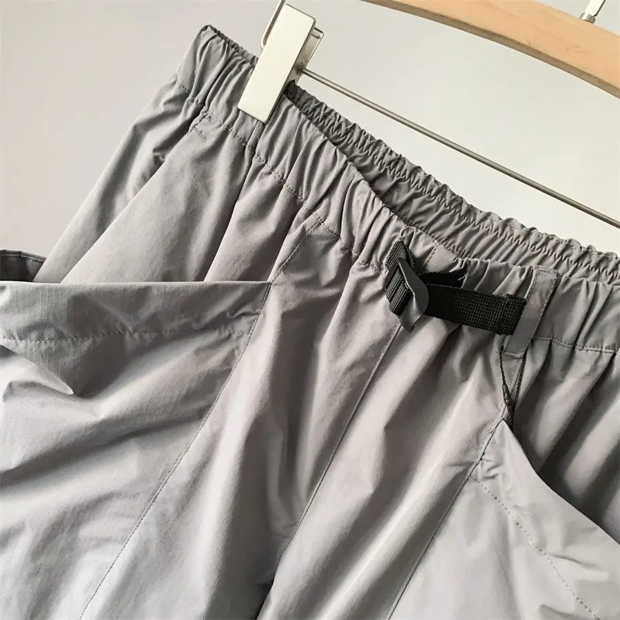 GOLDWIN 26SS Unisex Loose Fit Waterproof Ripstop Shorts Multi Pocket Lightweight Techwear Outdoor Hiking Gorpcore Knee Length