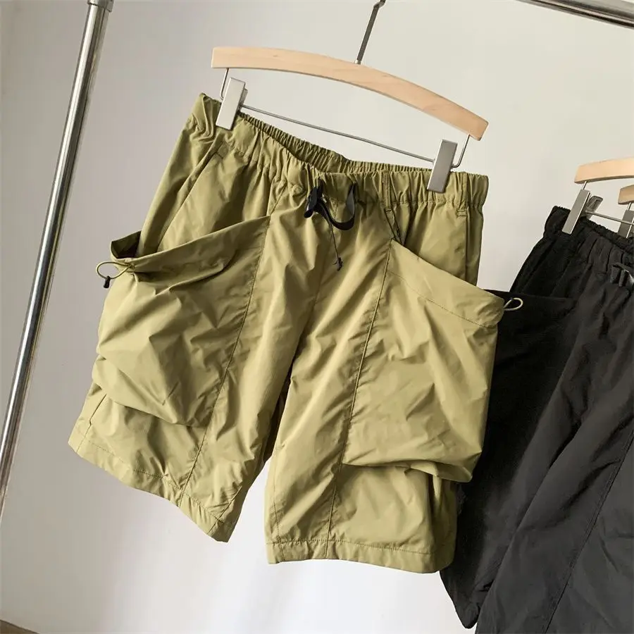 GOLDWIN 26SS Unisex Loose Fit Waterproof Ripstop Shorts Multi Pocket Lightweight Techwear Outdoor Hiking Gorpcore Knee Length