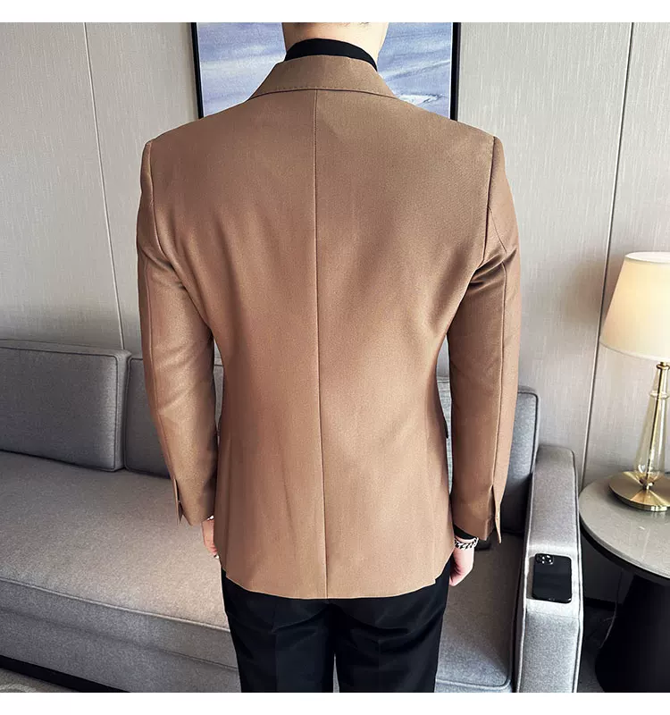 2023 Classic Luxury Mens Double Breasted Suit Jacket Groom Wedding Tuxedos Business Casual Blazer Social Club Outfits Suit Coat