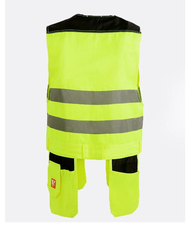 Bauskydd High Quality Men Male Female Outdoor Workwear Mens Work Vests Multifunction Tool Multi Pockets Vests Blue/Grey