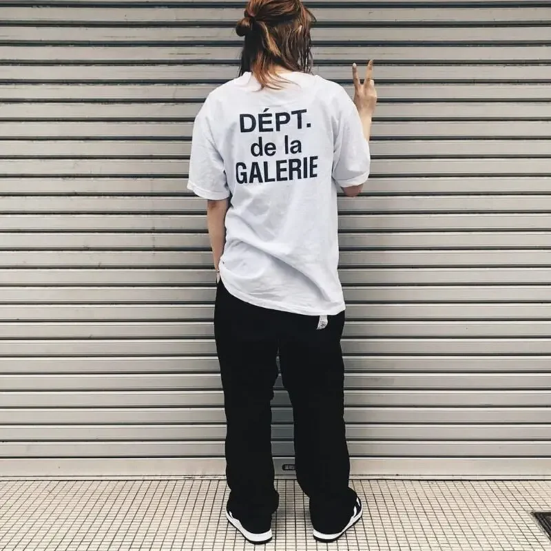 Gallery Dept Summer High Street Letter Print Loose Cotton T-Shirt