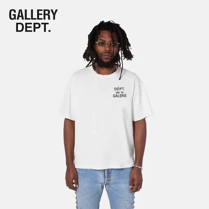 Gallery Dept Summer High Street Letter Print Loose Cotton T-Shirt