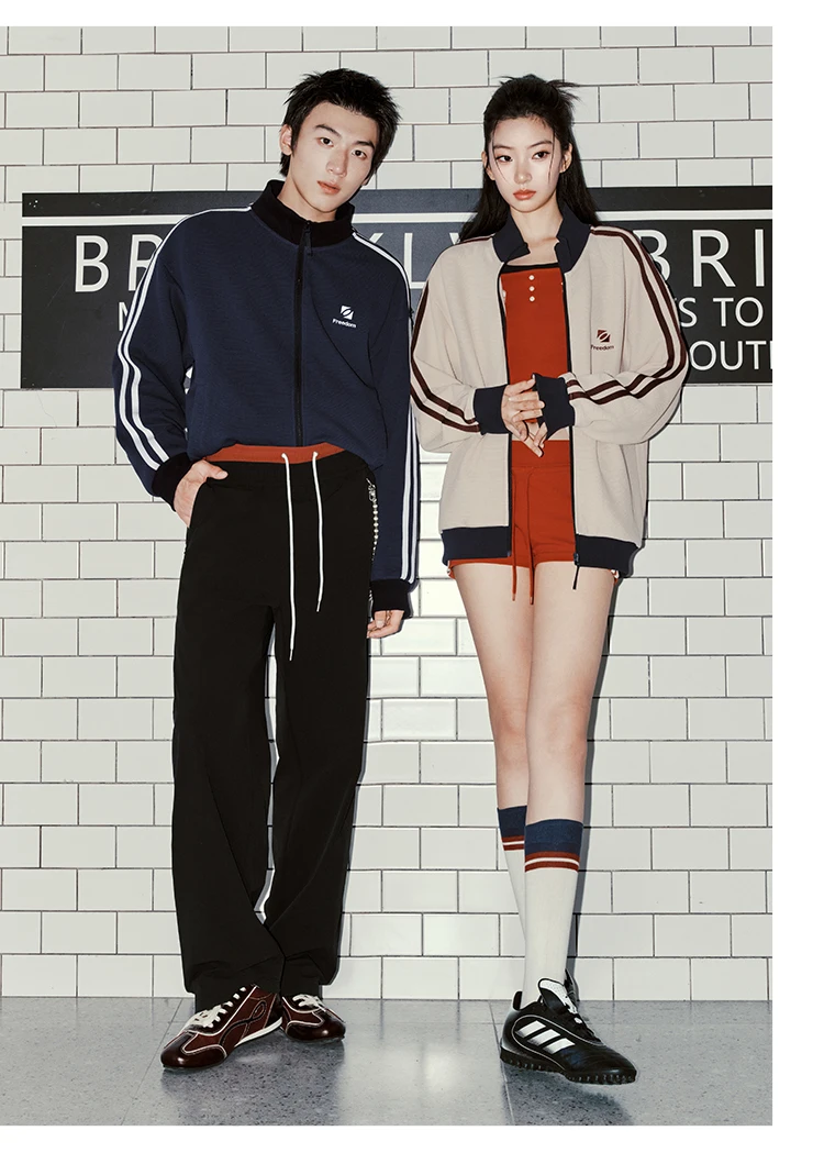 Semir Men Jacket Track Stripe Colorblock Letter Embroidery Loose Stand Collar Casual Autumn Outerwear Daily Wear 2026