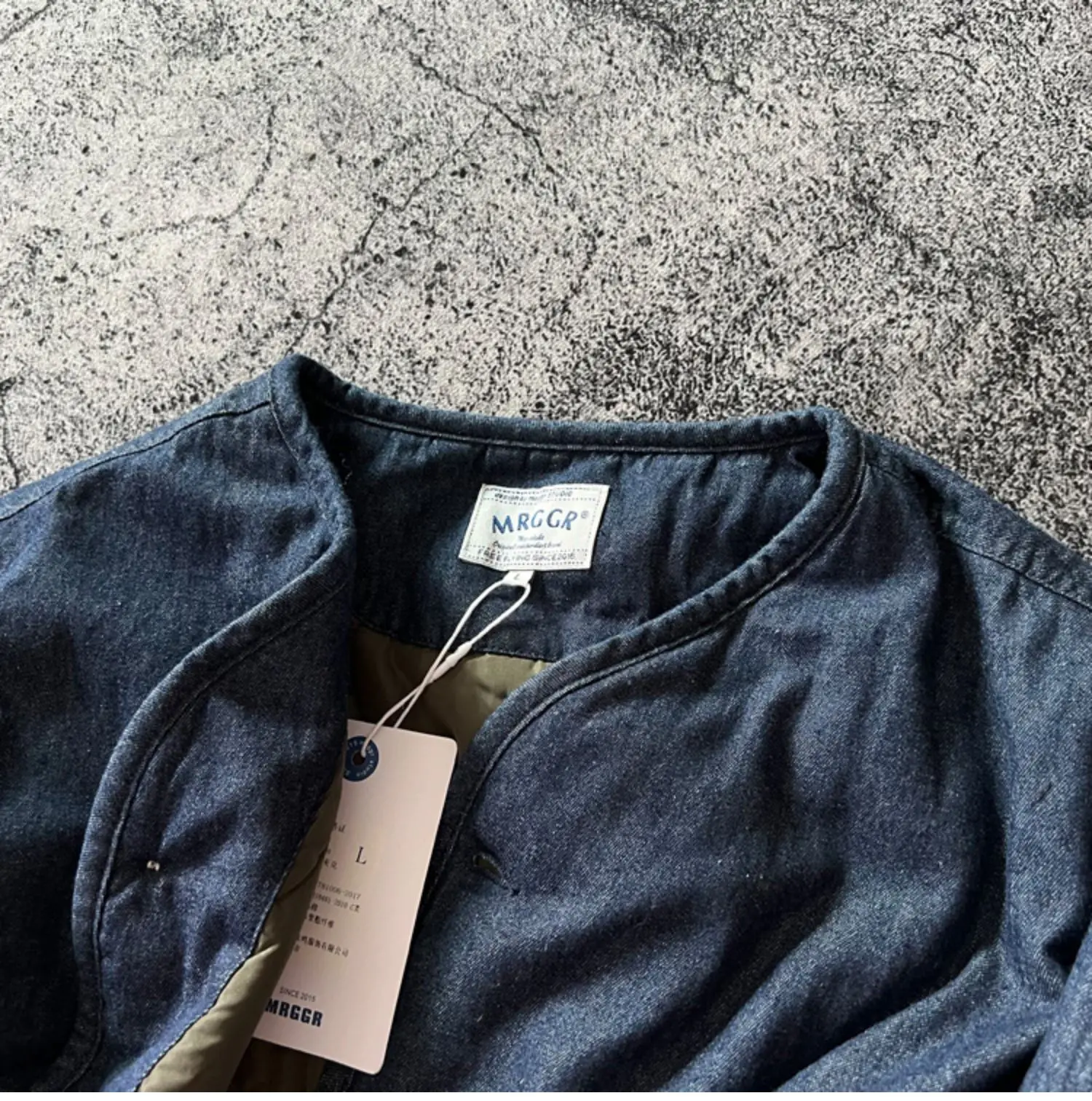 Japanese Retro Style Thickened Warm Autumn Winter Stand Up Collar Jackets Casual Versatile Denim Cotton Padded Coats for Men