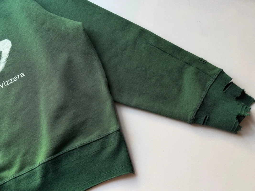 2026erd Pullovers High Street Washed Green Fit Hip Hop Men Women Hoodies Clothing Streetwear