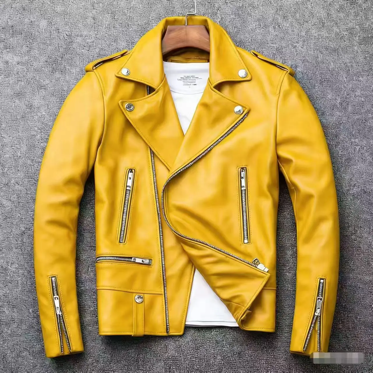 Men's Autumn Winter PU Leather Jacket, Motorcycle Biker Style Faux Leather Coat, Factory Direct Sales Casual Outerwear for Men