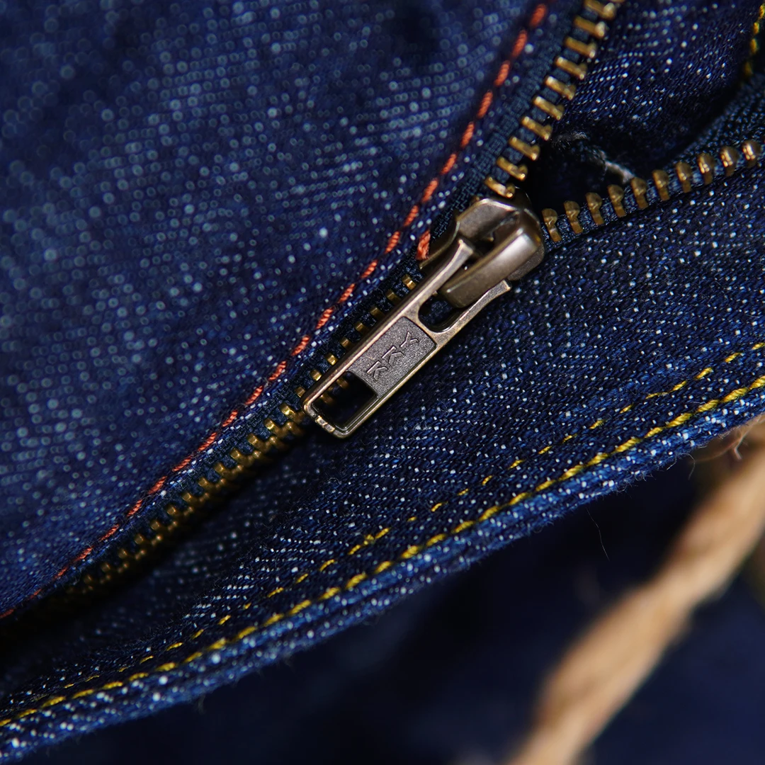 11oz 100% Cotton Red Selvedge Denim Jeans for Men Spring Summer Casual Slim Tapered Straight Leg Light Blue Washed Pants 5KM