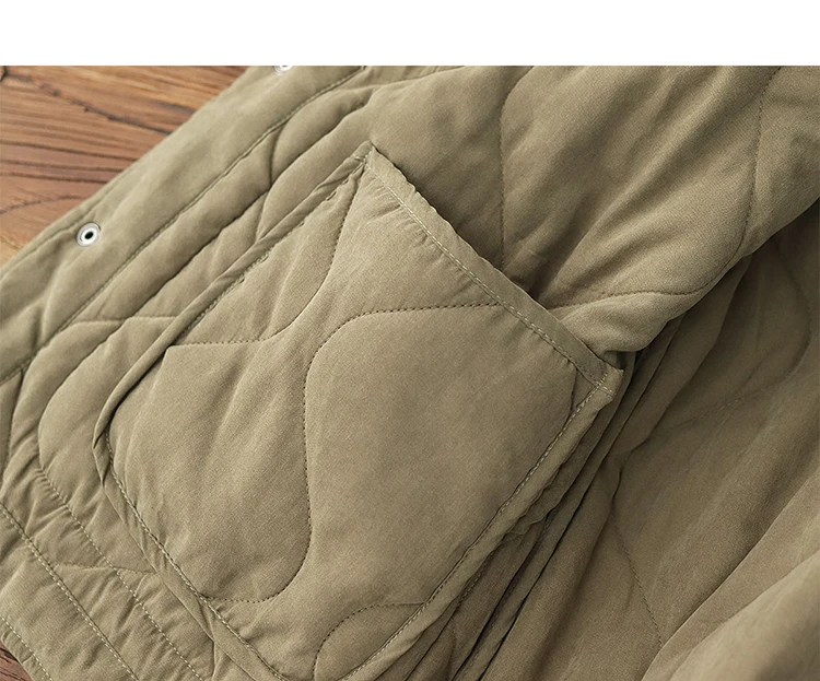 Winter New American Retro Long Sleeve Lapel Cotton-padded Cargo Jacket Men's Simple Thick Inner Liner Casual Multi-pocket Coat