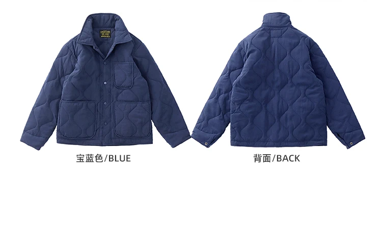 Winter New American Retro Long Sleeve Lapel Cotton-padded Cargo Jacket Men's Simple Thick Inner Liner Casual Multi-pocket Coat
