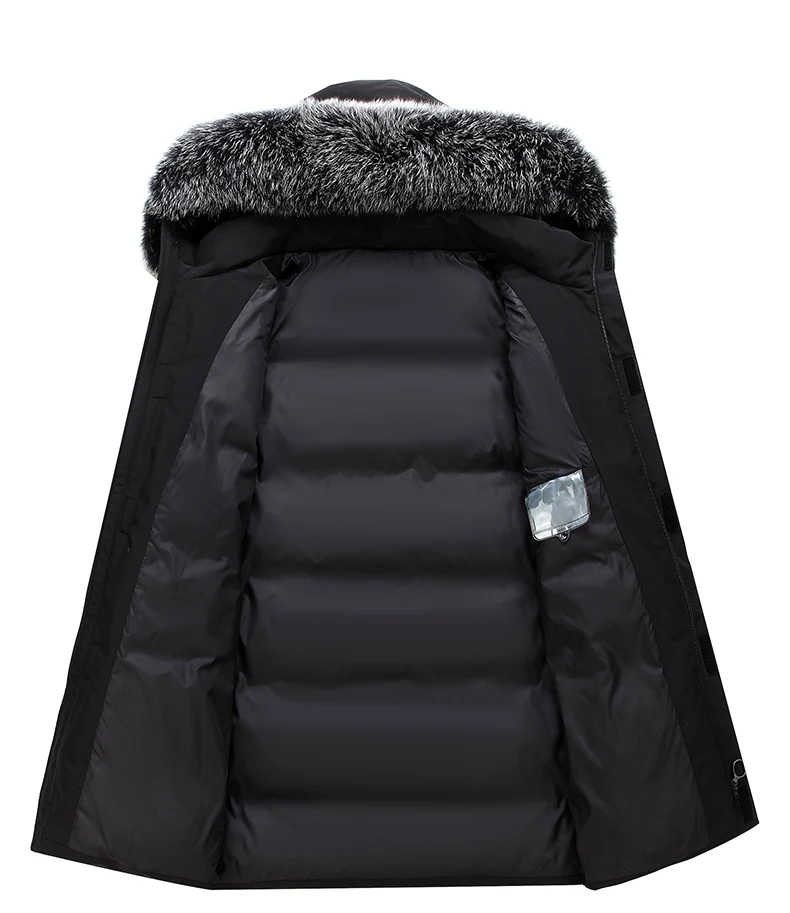 2025 winter new down jacket hooded jacket for couples, fashionable and casual, loose and versatile top, mid to long men's style