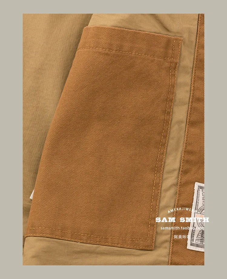 Heavyweight Amekaji American Retro Double-layer 12oz Canvas Outdoor Layered Vest Pockets Workwear Vest for Men Spring Autumn