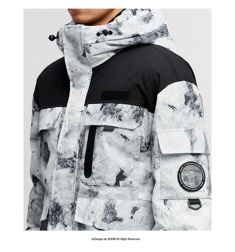 Semir Goose Down Jacket Men Waterproof Windproof Thermal Hooded Thickened 2026inter Man Clothing