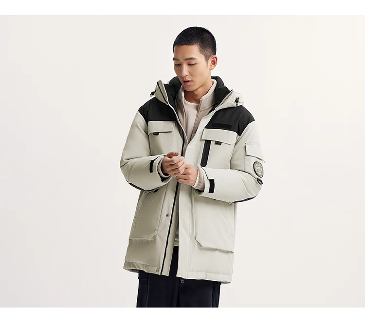 Semir Goose Down Jacket Men Waterproof Windproof Thermal Hooded Thickened 2026inter Man Clothing