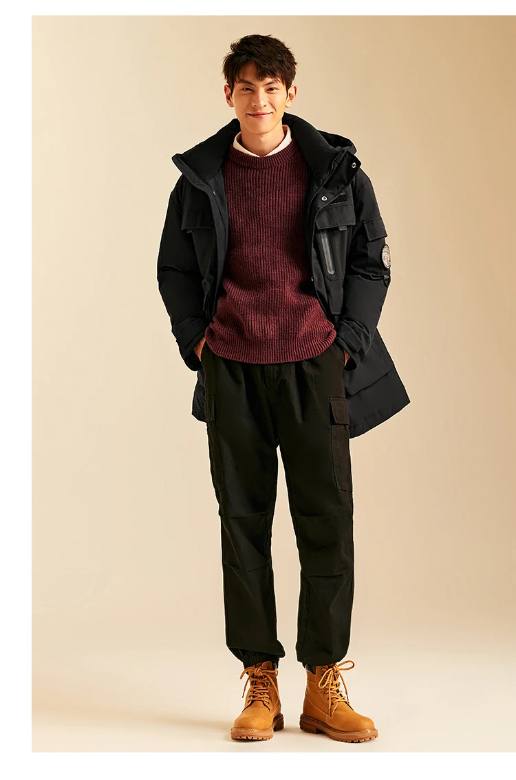Semir Goose Down Jacket Men Waterproof Windproof Thermal Hooded Thickened 2026inter Man Clothing