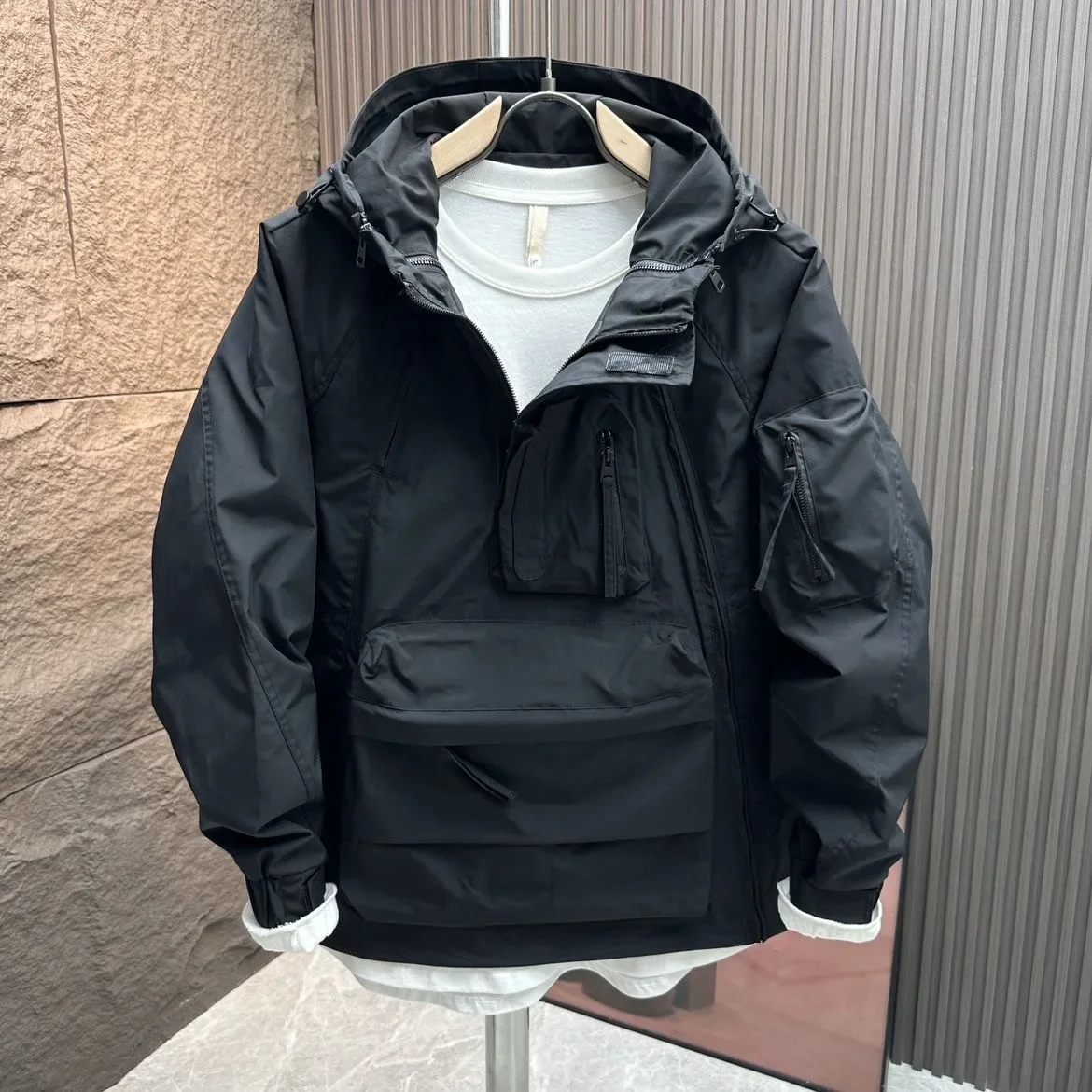 Men Tactical Waterproof Pilot Jackets Windbreaker Cargo Field Outerwear Chic Casual Coat Hoodie Men Hunting Army Clothes A14