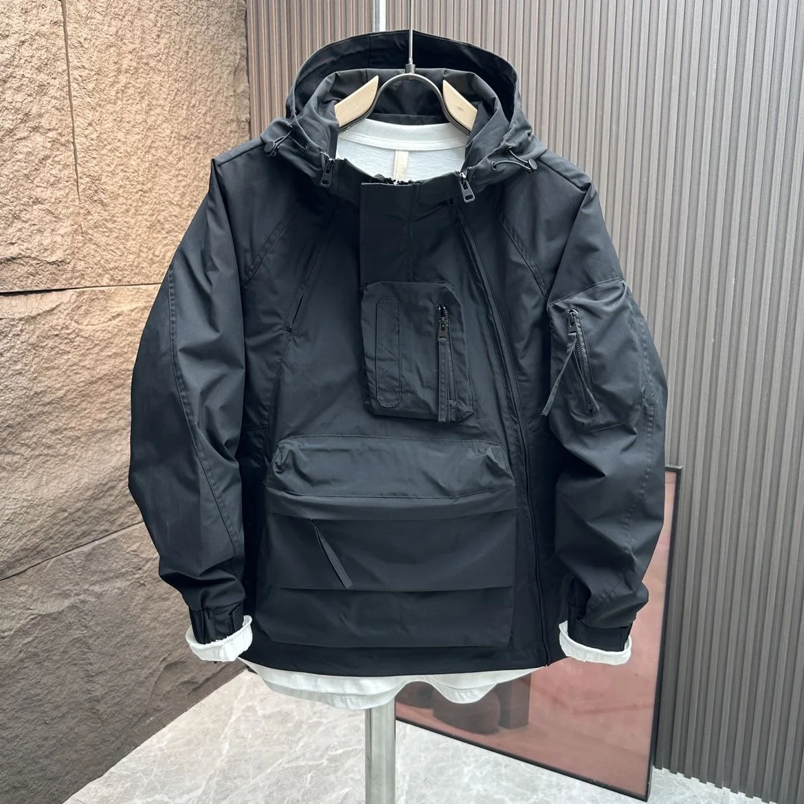 Men Tactical Waterproof Pilot Jackets Windbreaker Cargo Field Outerwear Chic Casual Coat Hoodie Men Hunting Army Clothes A14