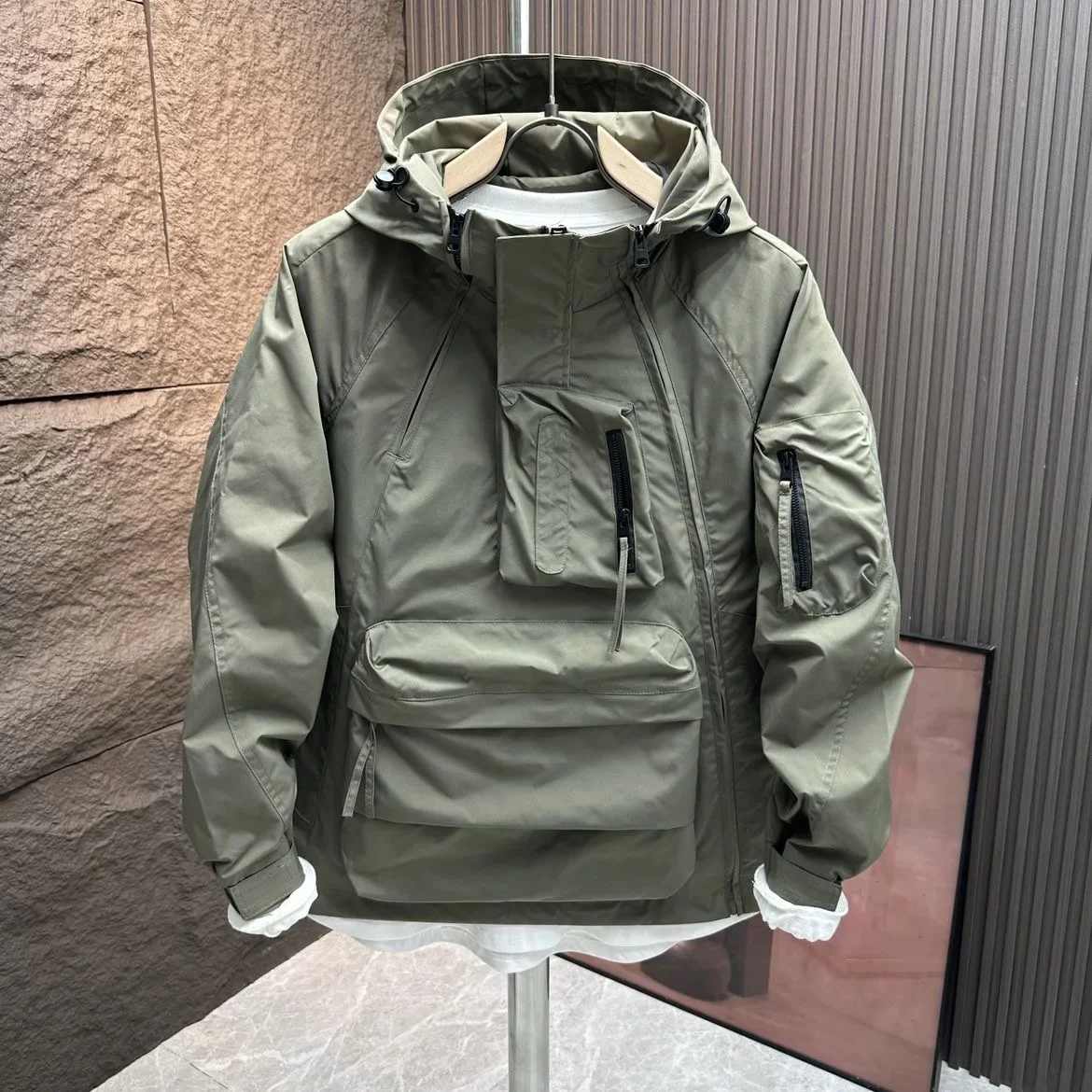 Men Tactical Waterproof Pilot Jackets Windbreaker Cargo Field Outerwear Chic Casual Coat Hoodie Men Hunting Army Clothes A14