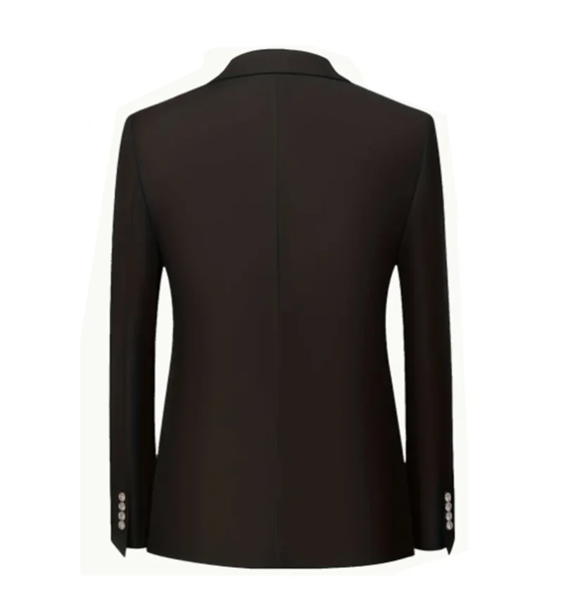 Men Double Breasted Suit Black Slim Fit High Quality Wedding Costume Party Prom Gold Button Male Suits