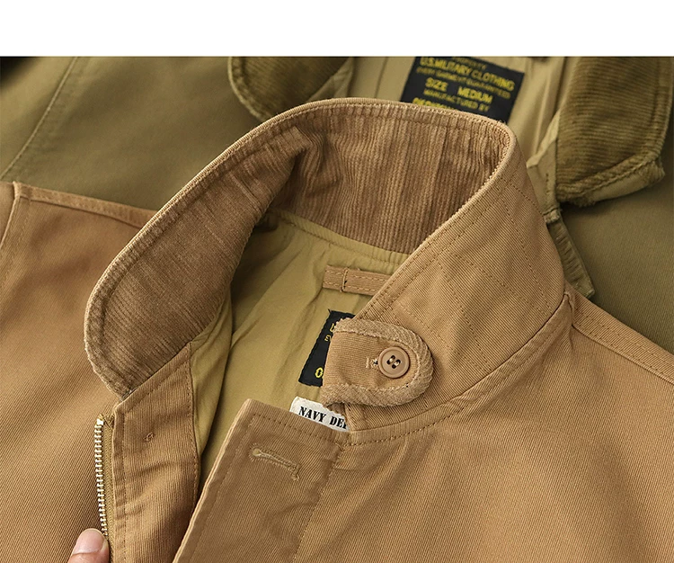 4603# 2024 Spring and Autumn New American Retro 11.5OZ Casual N1 Deck Jacket Men's Simple 100% Cotton Locomotive Cargo Coat