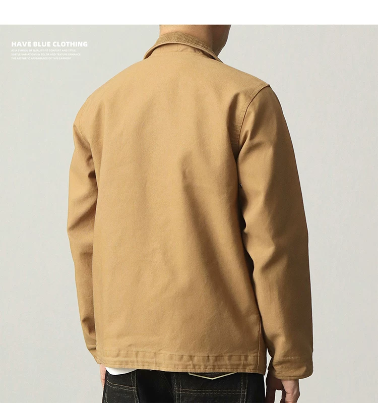 4603# 2024 Spring and Autumn New American Retro 11.5OZ Casual N1 Deck Jacket Men's Simple 100% Cotton Locomotive Cargo Coat