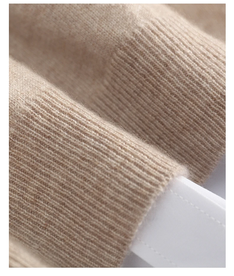 100% High-Quality Cashmere Men's Autumn and Winter Pullover, Semi High Neck Classic Versatile Warm Sweater Jacket