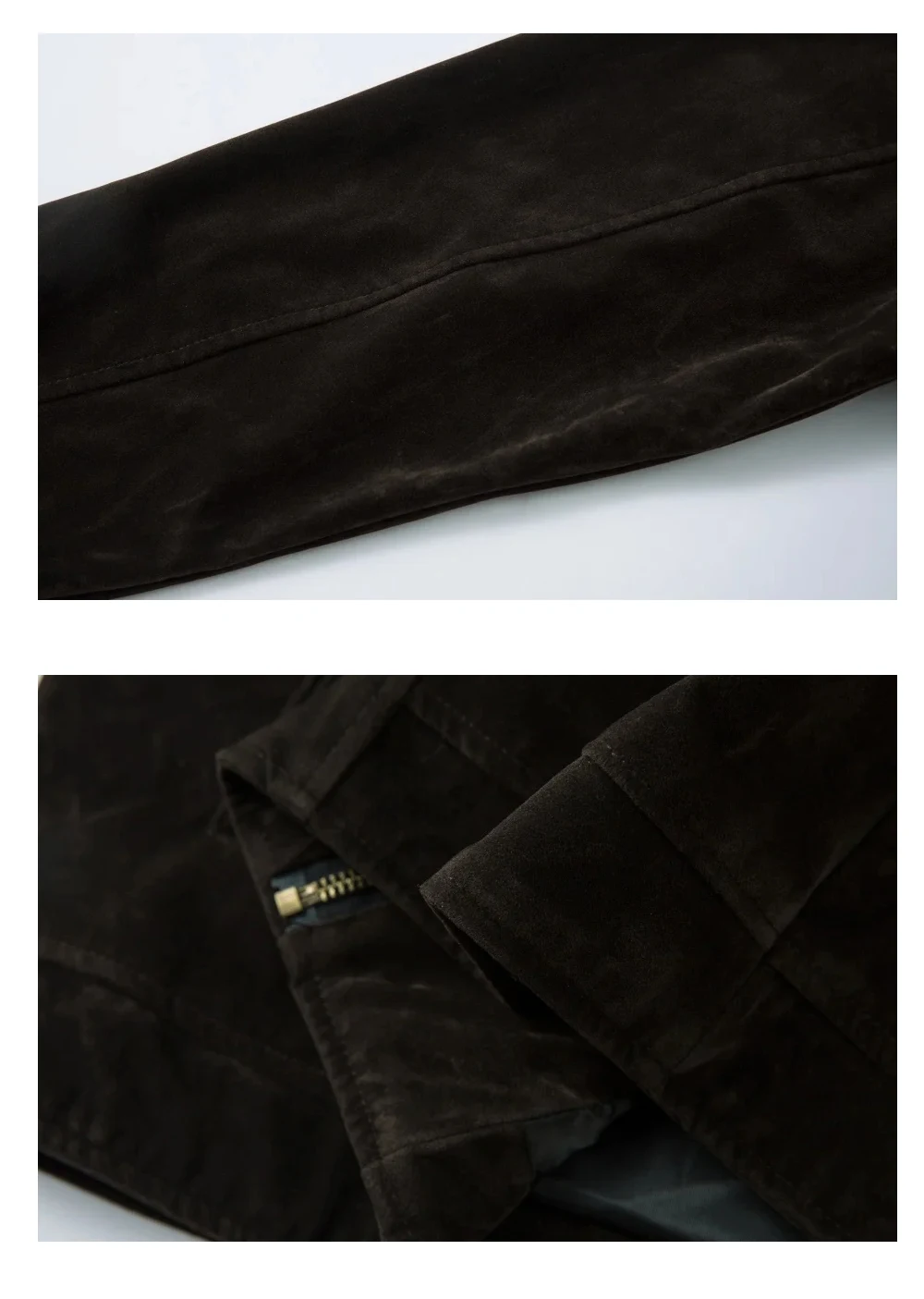 Retro Spliced Suede Jacket Mens Button Decoration Autumn Winter Retro Lapel Long Sleeve Loose Outerwear Man