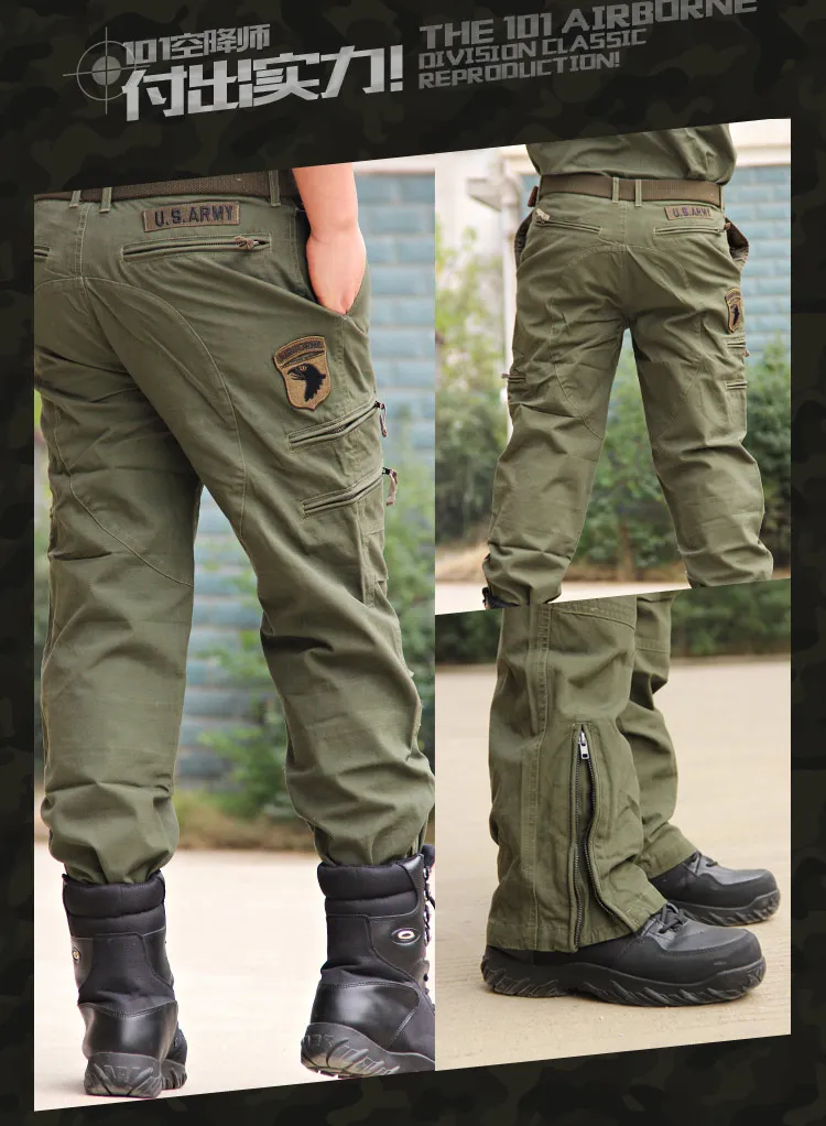 Men's Cargo Pants Outdoors Style Tactical Pants Male Camo Jogger Plus Size Cotton Many Pocket Men Camouflage Black Trousers